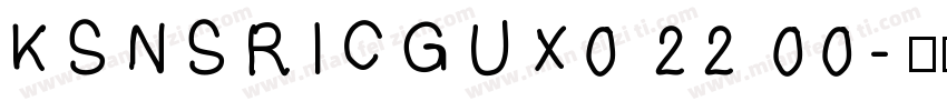 KSNSRICGUX0 22 00字体转换